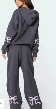 Women's Fleece-Lined Sports Hoodie Set