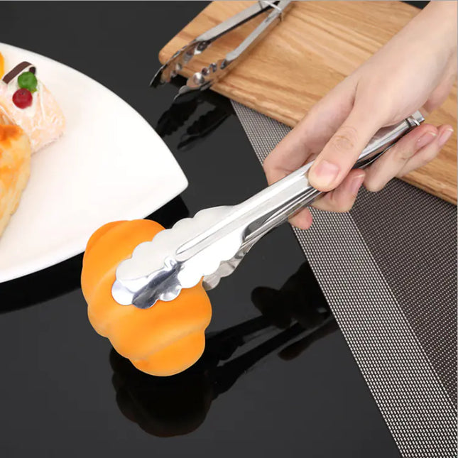 Stainless Steel Plum BBQ Steak Tongs