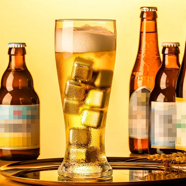 2pcs Large Capacity Lead-Free Glass Beer Mugs