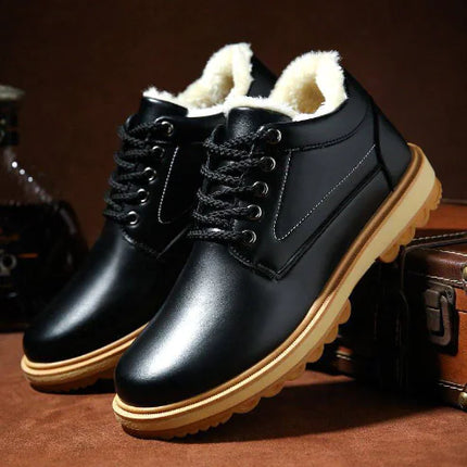 Waterproof High-Top Men's Shoes with Insulation