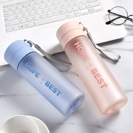 Frosted Plastic Alphabet Mug with Tea Holder Strap