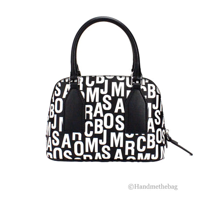 Marc Jacobs Small Monogram Leather Dome Satchel Crossbody Bag
