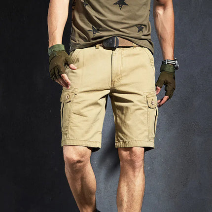 Men's Solid Color Loose Fit Five-Point Casual Shorts