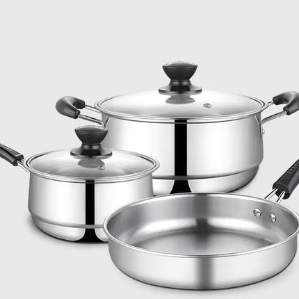 Three-Piece Stainless Steel Kitchenware Set Combo