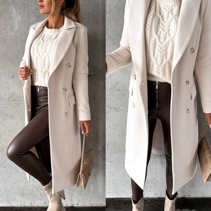 Double-Breasted Long Coat
