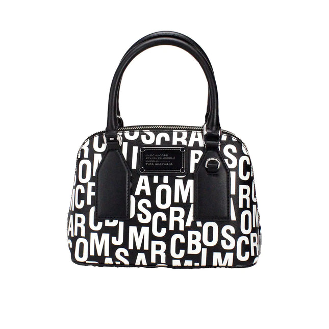 Marc Jacobs Small Monogram Leather Dome Satchel Crossbody Bag