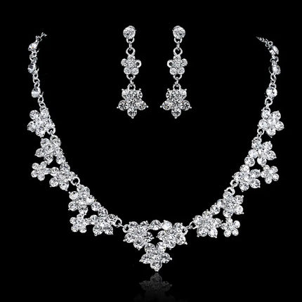 Women's Bridal Jewelry Set - Three-Piece Necklace Accessory