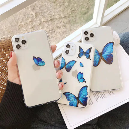 Blue Butterfly Phone Case for iPhone 11 Pro Max & More