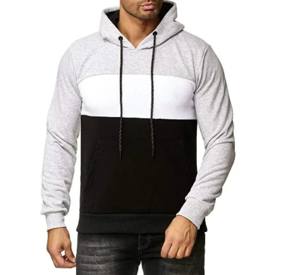 Men's Color Block Hoodie Casual Jacket