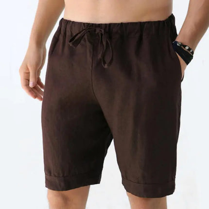 Summer Men's Loose Solid Color Five-Point Casual Short