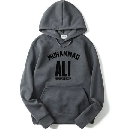 Men's Fleece Pullover Hoodie with Letter Print