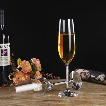 2pcs Imitation Golden Leaf Lead-free Crystal Glasses