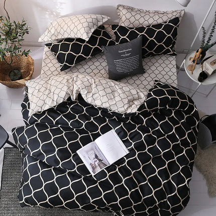 Cross-Border Home Textiles Bedding Set with Duvet & Pillow