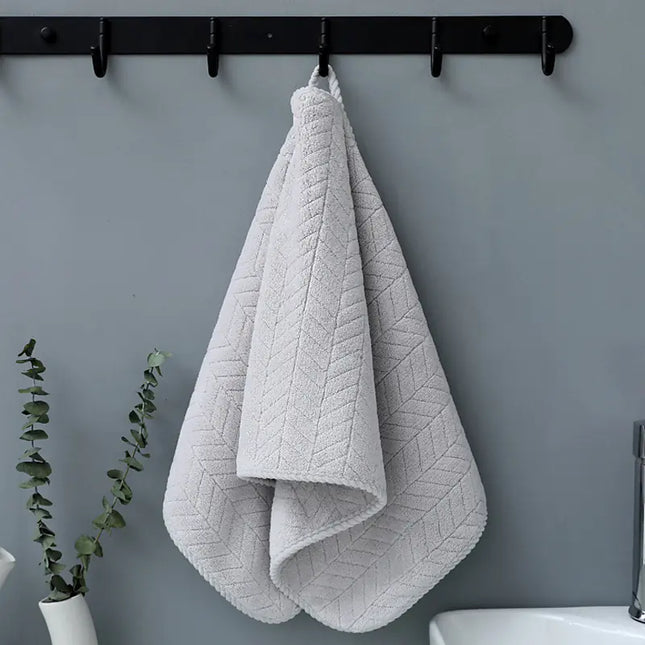 Thick Coral Fleece Face Towel with Custom Embroidery