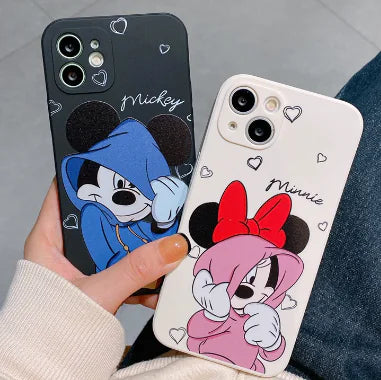 Cartoon Mickey & Minnie Phone Case for iPhone 13/14 Pro