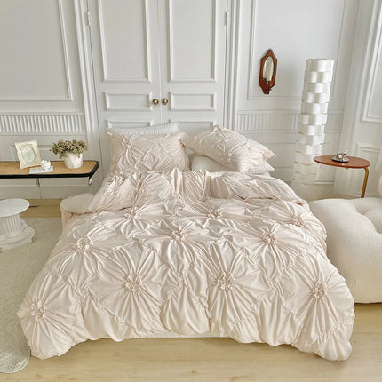 Bedding Set with Solid Color 3D Design