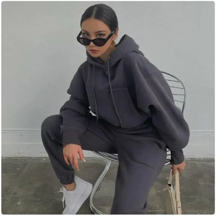 Women's Casual Hoodie Suit