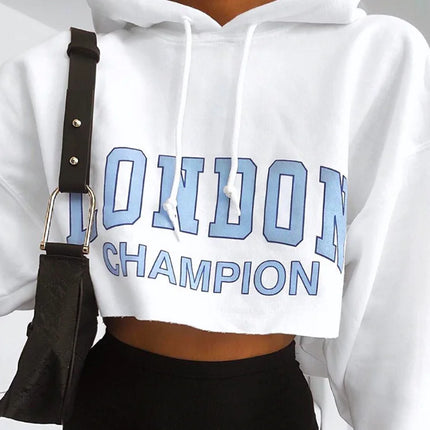 Women's Hooded Crop Sweatshirt
