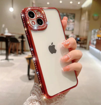 Diamond-Studded Phone Case for iPhone 15 Pro Max