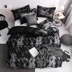 Marble-Black / Quilt cover 228*228cm pillowcase 50*75cm2