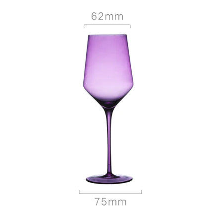 Colorful Lead-free Crystal Red Wine Glass for Banquets