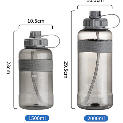 Large Capacity Outdoor Plastic Straw Sports Water Bottle